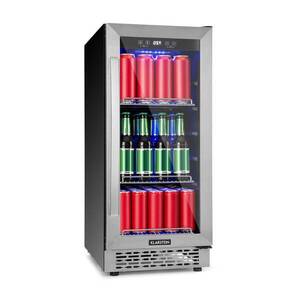 Klarstein Beerlager 86, italhűtőszekrény, 86 l, 33 palack, G energiaosztály, rozsdamentes acél, fekete kép