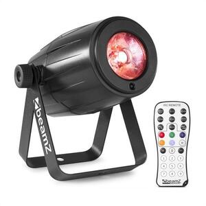 Beamz PS21W, LED pin-spot, reflektor, 12 W, 4 az 1-ben LED RGBW, IR távirányító, fekete kép