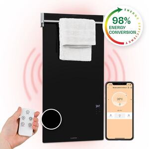 Klarstein Hot Spot Crystal Spotless Smart, infravörös hősugárzó, 750 W, alkalmazás, fekete kép