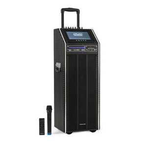 Auna Pro DisGo Box 2100 DVD, hordozható PA rendszer, max. 300 W, 9" TFT kijelző, DVD kép
