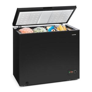Klarstein Iceblokk 200, fagyasztóláda, fagyasztódoboz, E, 200 liter, 2 akasztókosár, kerekek, fekete kép