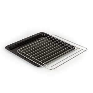 Klarstein AeroVital Cube Chef, grillrács és csepegtető tálca forrólevegős fritőzhöz, rozsdamentes acélból kép