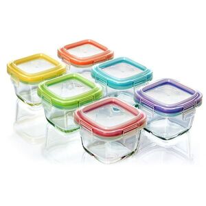 Klarstein Mini élelmiszer tároló edények, 6 darabos készlet, mindegyik 160 ml, mosogatógépben mosható, nem áteresztő kép