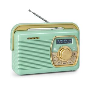 Auna Buddy Digitális rádió DAB / DAB+ / UKW Bluetooth 5.0 AUX 1Ah elem Mobil retro kép