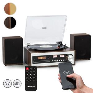 Auna Oxford SE, mini sztereó rendszer, DAB+/FM, BT funkció, bakelit, CD, AUX-In kép