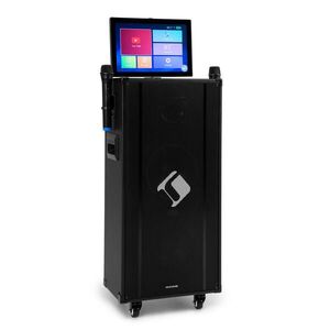 Auna Pro Spin 10, karaoke rendszer, 14, 1", érintőképernyő, 2 UHF mikrofon, WiFi, BT, USB, TF, HDMI kép