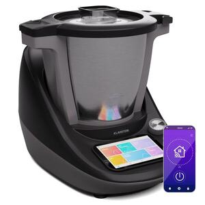 Klarstein Aria Select Smart, konyhai robotgép, 1700 W, 4, 7 l, alkalmazásvezérlés, gőzölő tartozék, 5' TFT kijelző kép