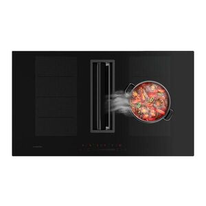 Klarstein Chef-Fusion Down Air System, indukciós tűzhely + DownAir páraelszívó, 90 cm, 600 m³/h, EEC A+ kép