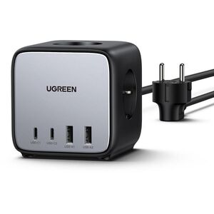 Ugreen DigiNest Cube Power Strip (3 AC outlets + 65W 2A2C) EU Black kép