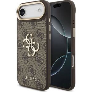 Guess PU Leather 4G Metal Logo Gold Frame iPhone Air Brown tok kép