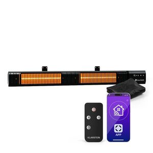 Blumfeldt Gold Bar Slim 3000 W-os sugárzó fűtőtest, 9 fokozat, WiFi funkció, érintésvezérlés, távirányító, IP 65 kép