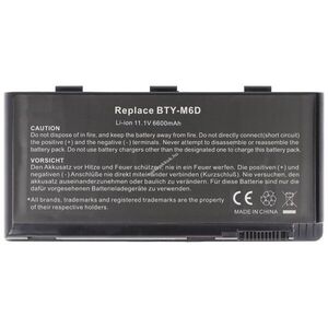 Helyettesítő laptop akku BTY-M6D MEDION MD97625 MD97654 Erazer X6813 MSI E6603 11, 1V 6600mAh Li-Ion kép