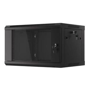 Lanberg 6U 19" fali rack szekrény 600x450mm fekete (WF01-6406-10B) kép