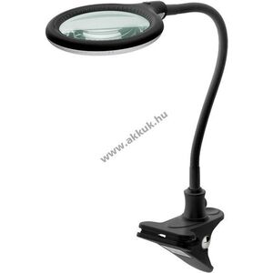 Goobay LED csíptetős nagyítólámpa 6W 480lm 100mm üveglencse 1, 75x 3dioptria fekete kép