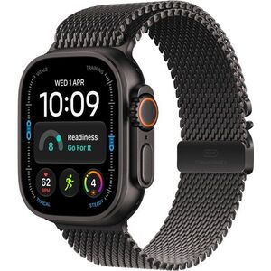 Apple Watch Ultra 4 49mm Fekete titán tok Fekete titán milánói szíjjal - M kép