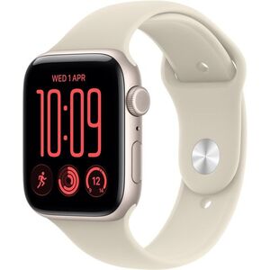 Apple Watch SE 3 Cellular 40mm Csillagfény alumínium tok Homokszín sportszíjjal - M/L kép
