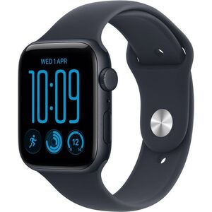 Apple Watch SE 3 Cellular 44mm Éjfekete alumínium tok Tengerészkék sportszíjjal - S/M kép