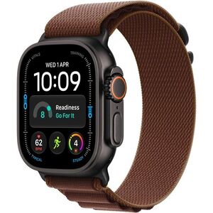 Apple Watch Ultra 4 49mm Fekete titán tok Burgundi alpesi pánttal - S kép