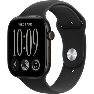 Apple Watch Series 12 46mm Fekete alumínium tok Fekete sportszíjjal - M/L kép
