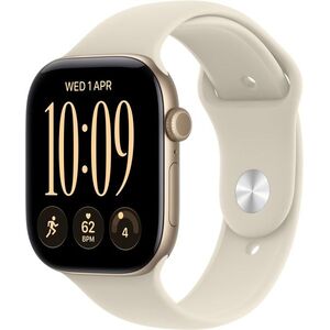 Apple Watch Series 12 46mm Világos arany alumínium tok Homokszín sportszíjjal - M/L kép