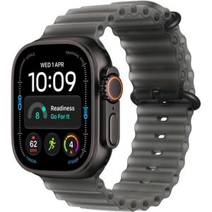 Apple Watch Ultra 4 49mm Fekete titán tok Áttetsző fekete óceán szíjjal kép