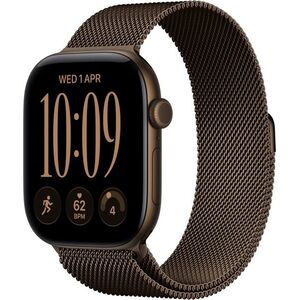 Apple Watch Series 12 46mm Sötét bronz alumínium tok Sötét bronz milánói szíjjal - M/L kép
