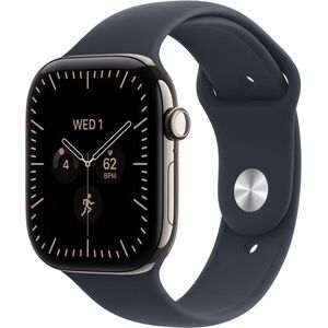 Apple Watch Series 12 Cellular 42mm Natúr titán tok Tengerészkék sportszíjjal - S/M kép