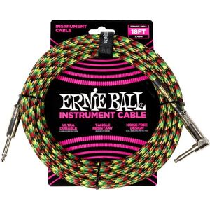 Ernie Ball Braided Instrument Cable Straight/Angle 5, 5m Good Vibration kép