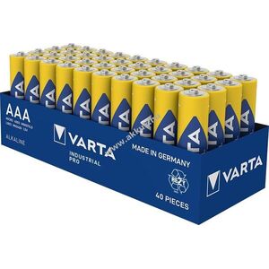Varta Industrial Pro AAA (Micro) LR03 1.5V 40db/csomag alkáli elem kép