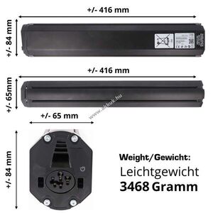 Kompatibilis PowerPack Bosch PowerTube 625 Vertical 36V 630Wh 17500mAh Li-ion kép
