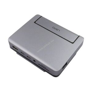 LAPO multifunkciós dokkolóállomás USB-C PD100W 5Gbps Ethernet SD/microSD 3, 5mm alumínium állvány kép