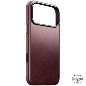Nomad Traditional iPhone 18 Pro Max bőr tok - Burgundy Horween kép
