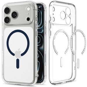 Spigen Ultra Hybrid Clear Deep Blue iPhone 18 Pro Max / 17 Pro Max MagSafe tok kép