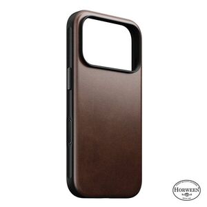 Nomad Modern iPhone 18 Pro bőr tok - Rustic Brown Horween kép