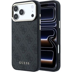 Guess PU Leather 4G Gold Frame iPhone 18 Pro fekete MagSafe tok kép