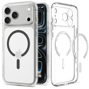 Spigen Ultra Hybrid Clear Graphite iPhone 18 Pro Max / 17 Pro Max MagSafe tok kép