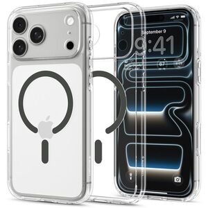 Spigen Ultra Hybrid Clear Graphite iPhone 18 Pro / 17 Pro MagSafe tok kép