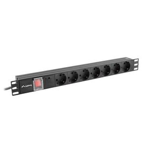 Lanberg PDU-07F-0200-IEC-BK 2m vezetékkel 19"/1U 7xSchuko al... kép