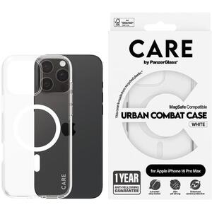 PanzerGlass CARE Apple iPhone 16 Pro Max MagSafe Combat átlátszó/fehér nem sárguló tok kép