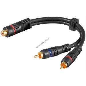 Goobay Audio Y-kábel adapter RCA (cinch) aljzat > 2x RCA (cinch) dugó bal/jobb 0, 2m kép