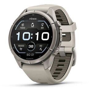 Garmin Fenix 9 Pro 43mm AMOLED Titanium Fog Gray/Dark Sandstone kép
