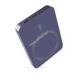 EMOS Powerbank külső akku WI 522, 5000mAh, 20W, Wireless töltés, MagSafe compatibilis, kék kép