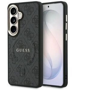 Guess PU Leather 4G Strass Logo Gold Frame Magnetic Samsung Galaxy S26 fekete tok kép