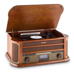 Retró sztereó berendezés Auna Belle Epoque 1908, USB, CD, MP3 kép