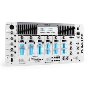 Ibiza DJM-1024-csatornás keverőpult, LED, echo, battle, fehér kép