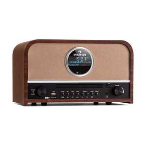 auna Columbia DAB rádió 60 W CD-lejátszó DAB+/FM tuner USB felvétel Bluetooth kép