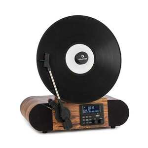 Auna Verticalo SE DAB retro lemezjátszó DAB+ UKW-tuner USB BT AUX fa kép