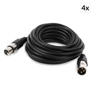 Electronic-Star FrontStage XLR kábel, 4 darabos készlet, 6 m, male-female kép