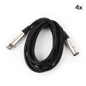 FrontStage négy XLR kábelből álló készlet, 3 m, male female-re kép
