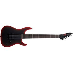 ESP LTD M-7 Baritone Black Metal II Black Redburst Satin kép